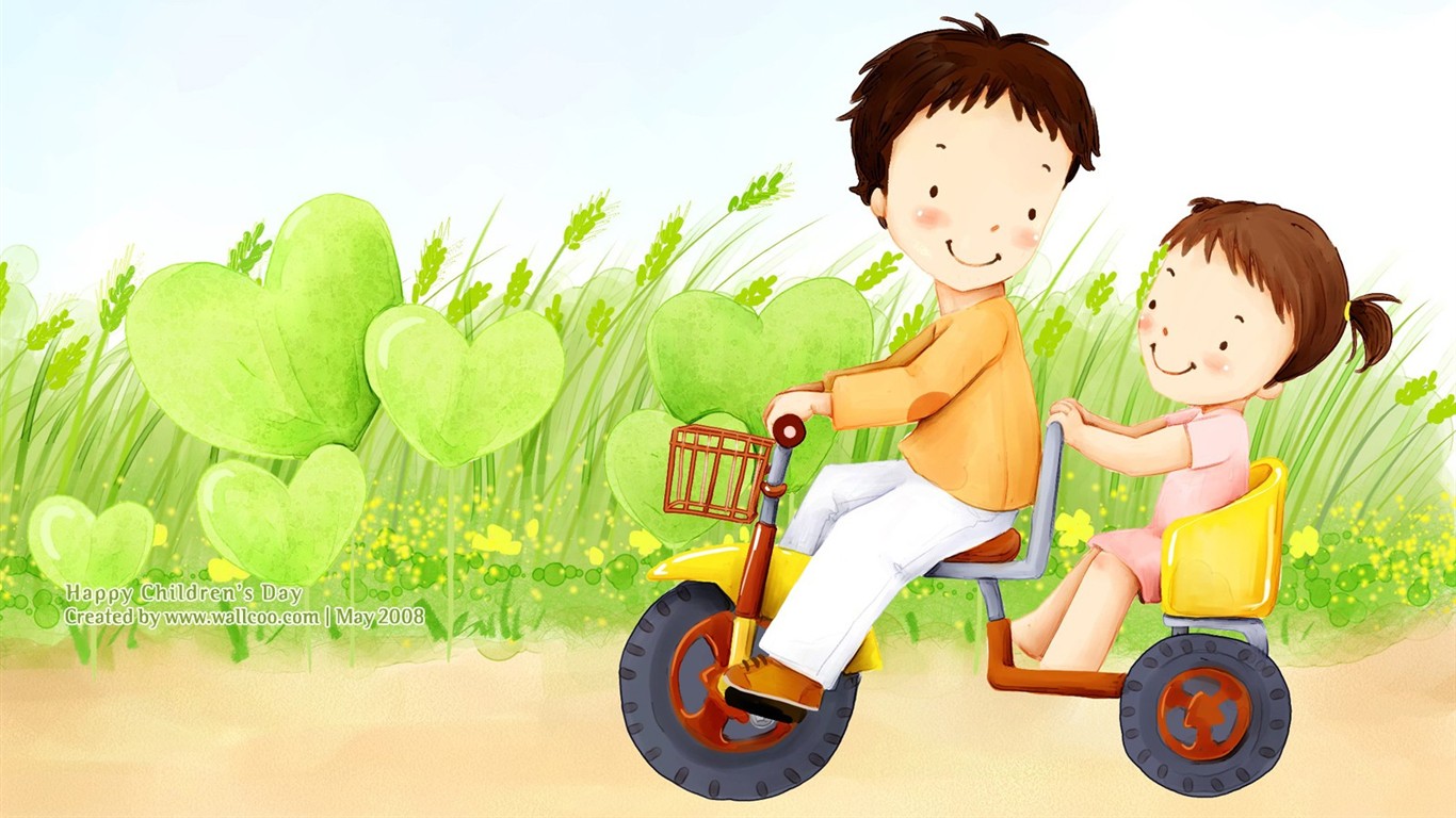 Lovely Children's Day Wallpaper Illustrator #26 - 1366x768