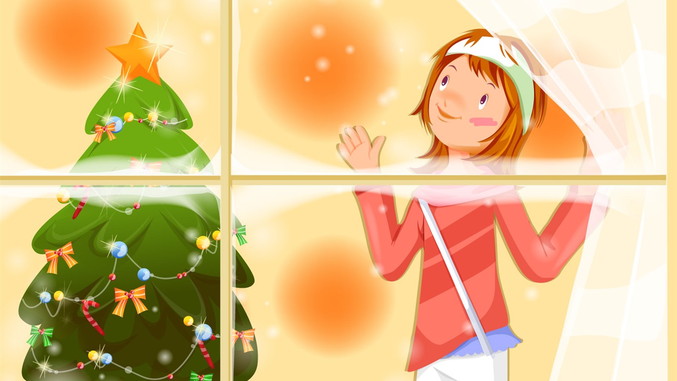 Christmas Winter Wallpaper chapter of Vector #27 - 1366x768