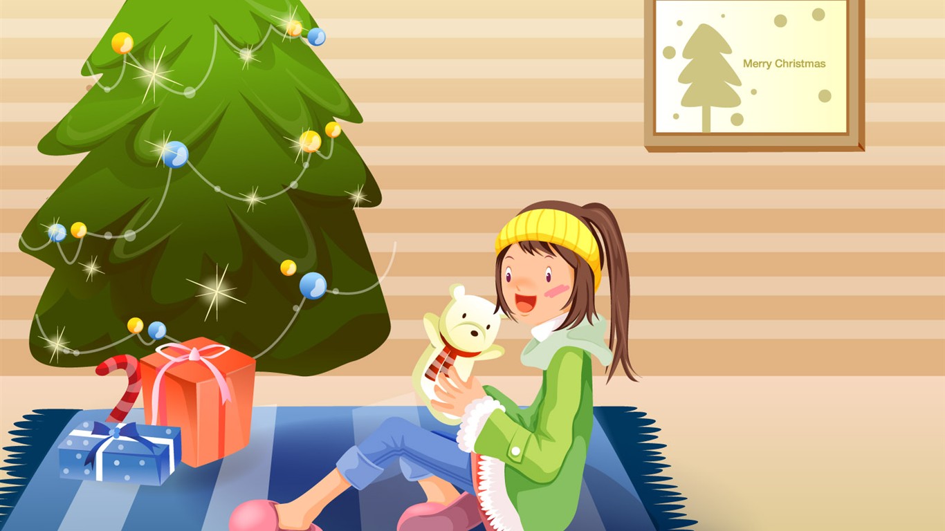 Christmas Winter Wallpaper chapter of Vector #28 - 1366x768