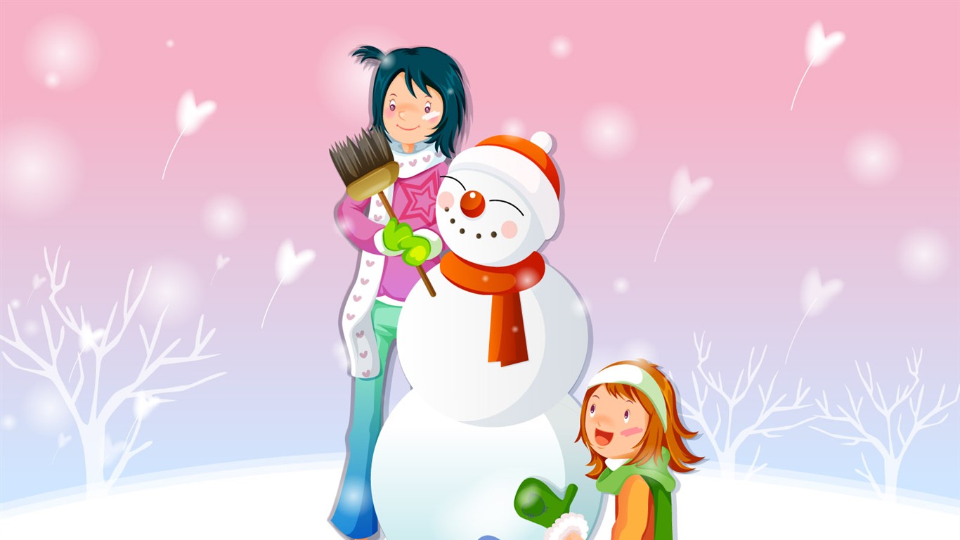 Christmas Winter Wallpaper chapter of Vector #38 - 1366x768