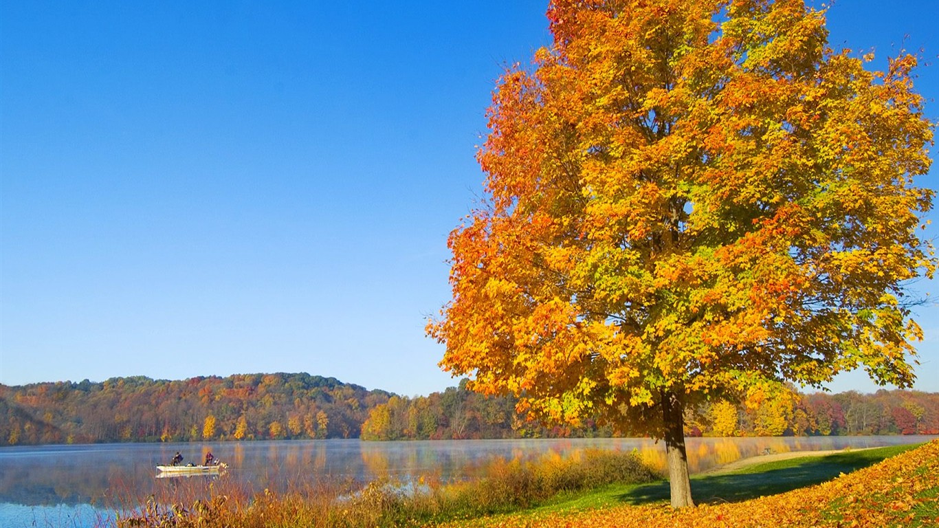 厚の秋の風景の壁紙 3 1366x768 壁紙ダウンロード 厚の秋の風景の壁紙 風景 壁紙 V3の壁紙