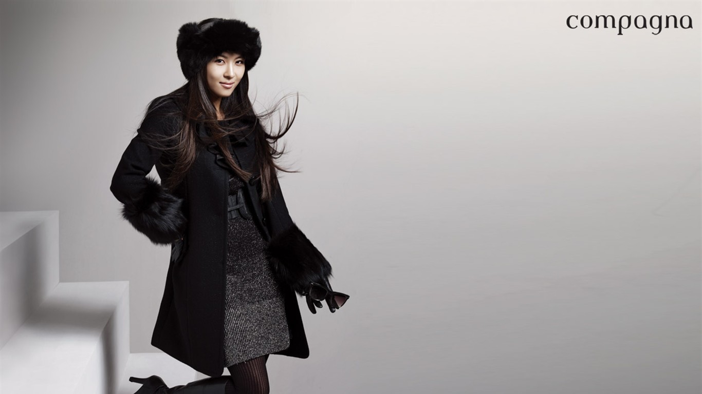 韓國美女模特壁紙 #11 - 1366x768