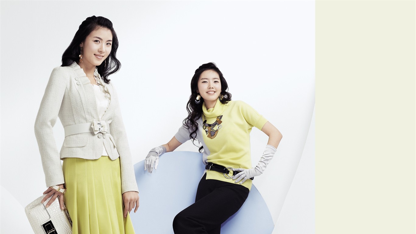 韓國美女模特壁紙 #15 - 1366x768