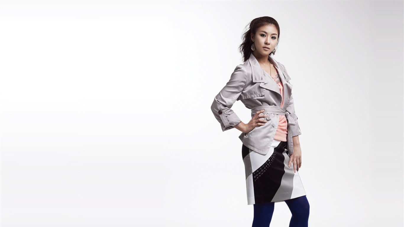 韓國美女模特壁紙 #17 - 1366x768