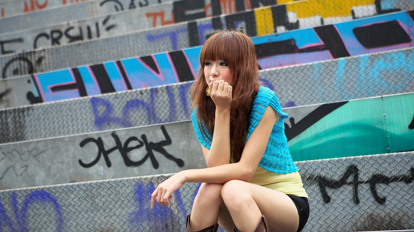 Tchaj-wan MM Yin Fu wallpaper album (1) #10 - 1366x768