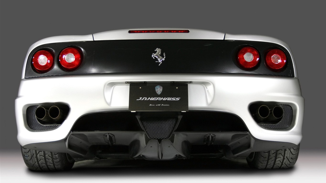 화이트 해골 페라리 F430 배경 화면 #3 - 1366x768