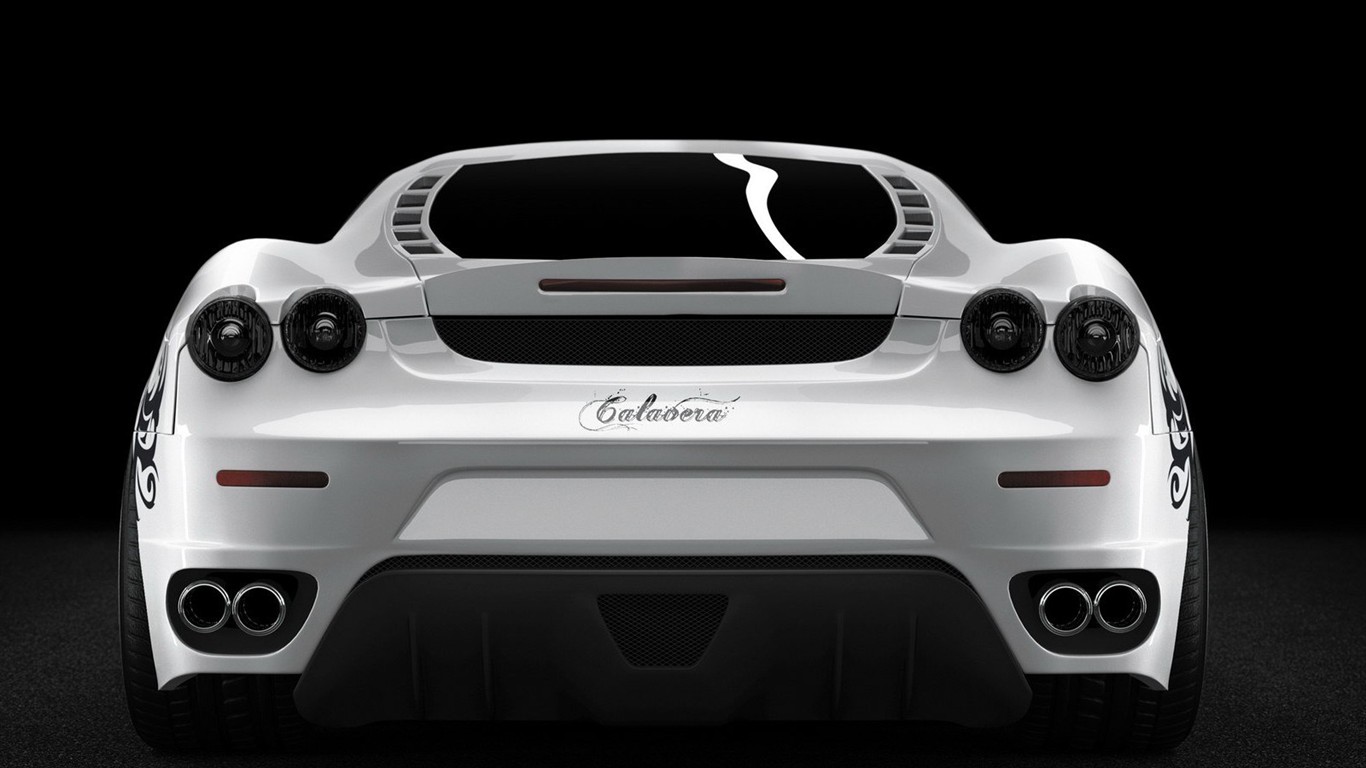 Ferrari F430 Skull White Fonds d'écran #16 - 1366x768