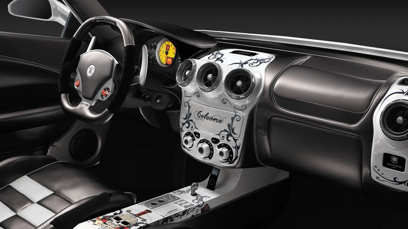 Ferrari F430 Skull White Fonds d'écran #17 - 1366x768