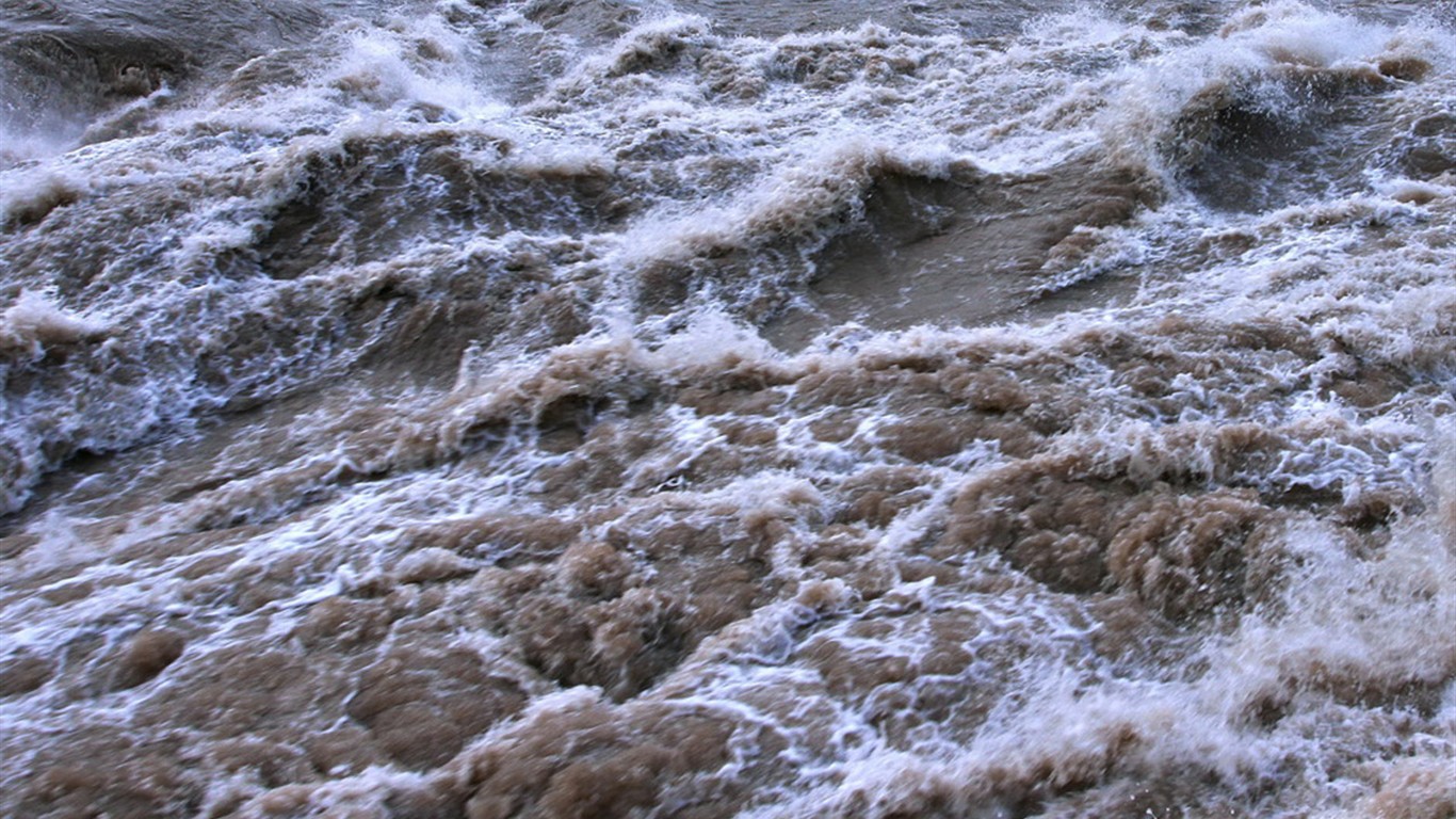 Écoulement continu du fleuve Jaune - Cascade de Hukou Notes de Voyage (Minghu œuvres Metasequoia) #14 - 1366x768