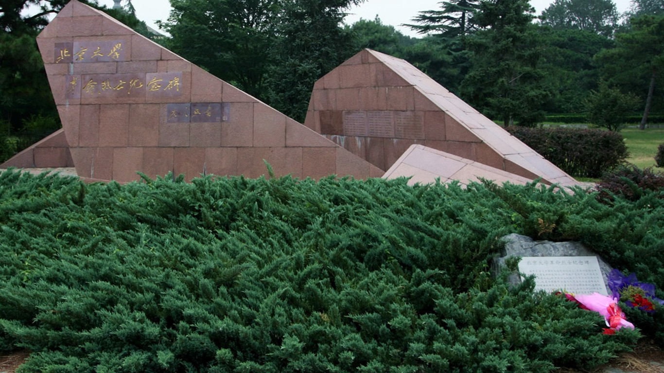 Glimpse of Peking University (Minghu Metasequoia works) #8 - 1366x768