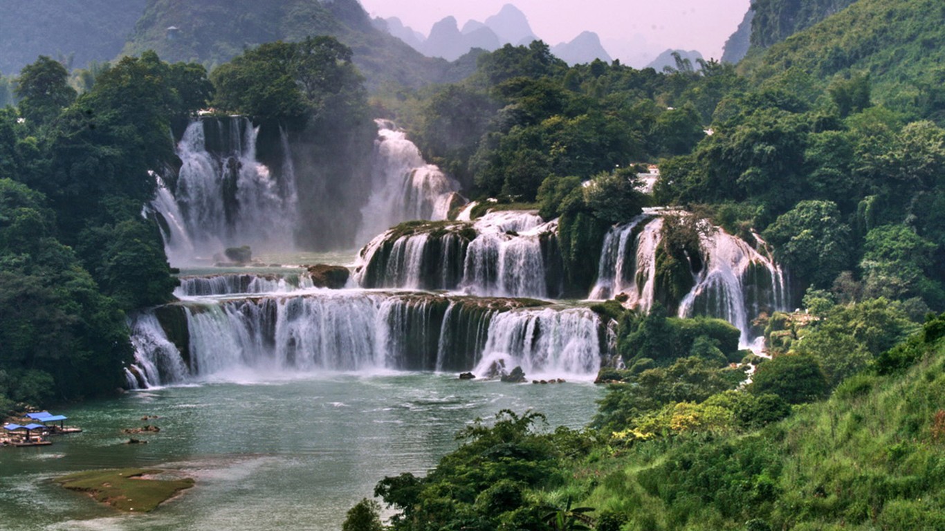 Detian Falls (Minghu Metasequoia práce) #2 - 1366x768