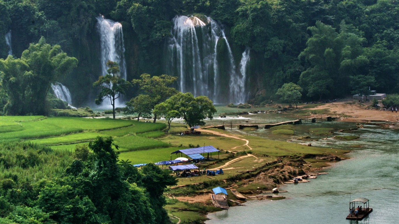 Detian Falls (Minghu Metasequoia práce) #3 - 1366x768