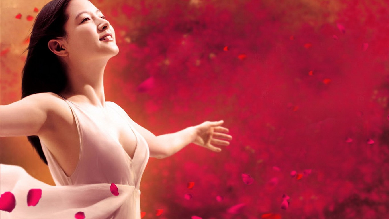 中外美女迷人桌面壁紙 #10 - 1366x768