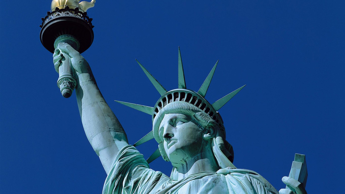 rušný město New York Stavební #19 - 1366x768