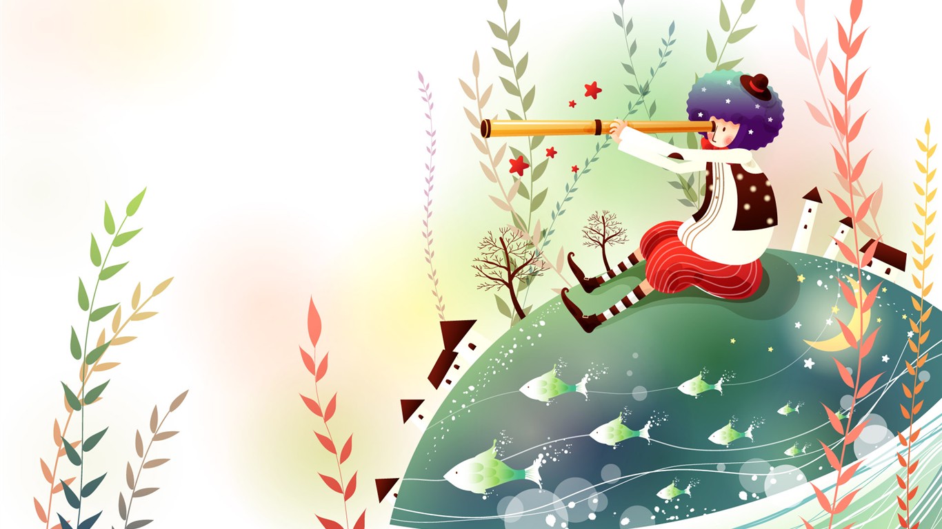 夢幻童話 卡通壁紙 #36 - 1366x768