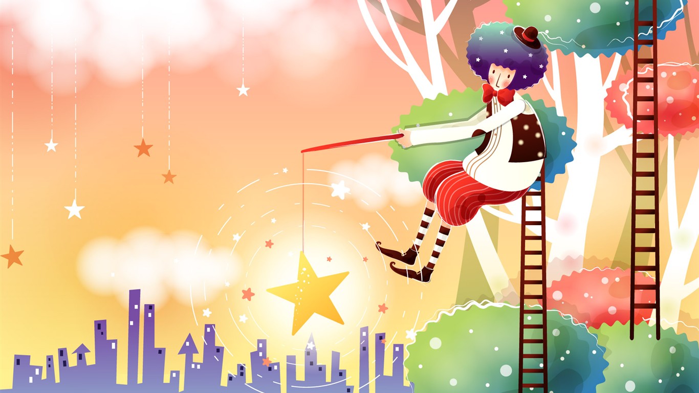 夢幻童話 卡通壁紙 #37 - 1366x768