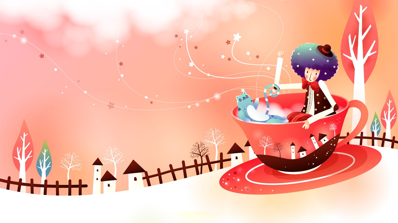 夢幻童話 卡通壁紙 #39 - 1366x768