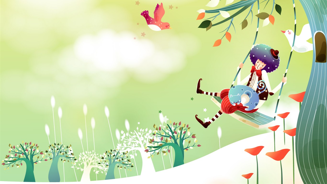 夢幻童話 卡通壁紙 #2 - 1366x768