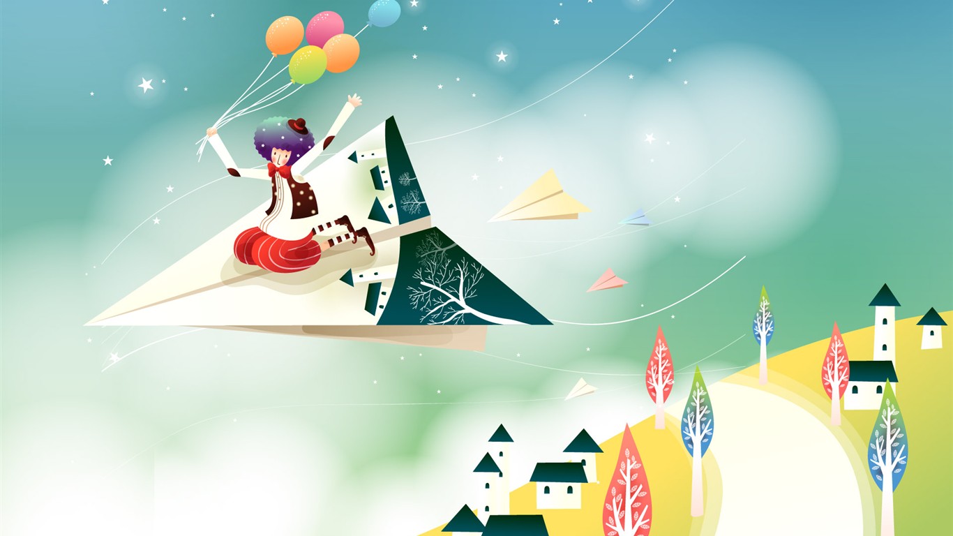 夢幻童話 卡通壁紙 #4 - 1366x768