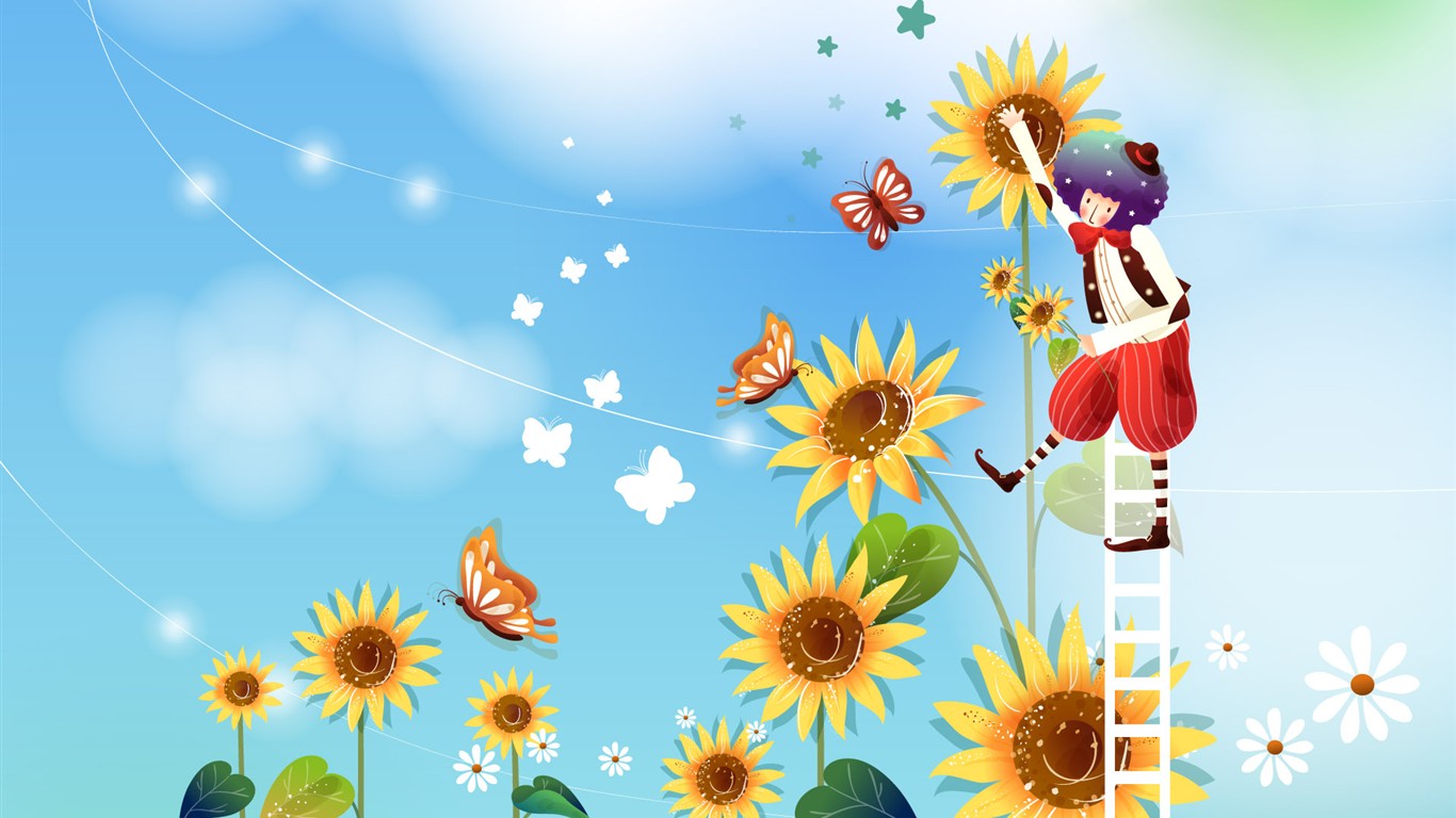 夢幻童話 卡通壁紙 #9 - 1366x768