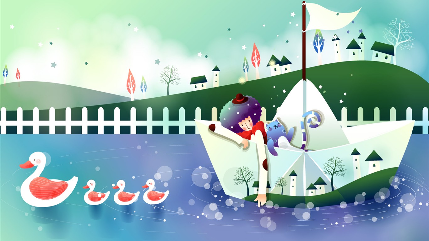梦幻童话 卡通壁纸13 - 1366x768