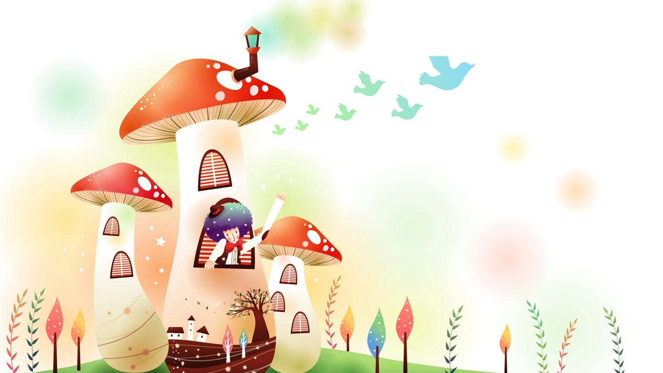 夢幻童話 卡通壁紙 #24 - 1366x768