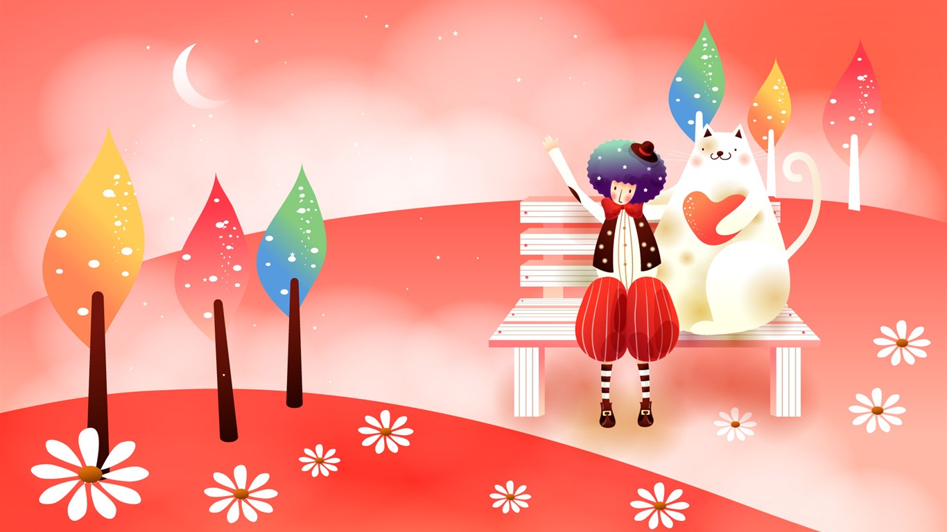 夢幻童話 卡通壁紙 #28 - 1366x768