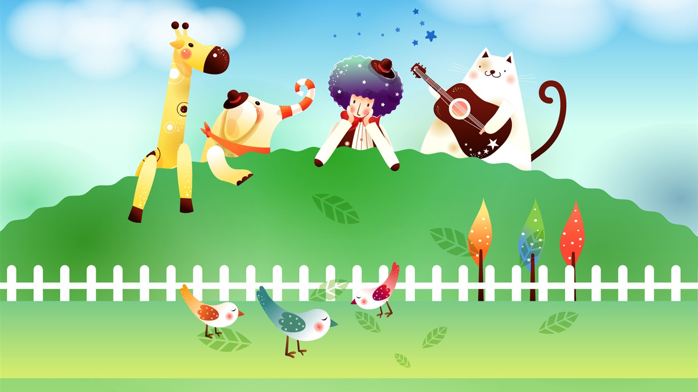 夢幻童話 卡通壁紙 #29 - 1366x768