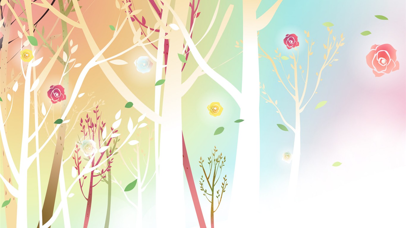 Fond d'écran Vector printemps #6 - 1366x768