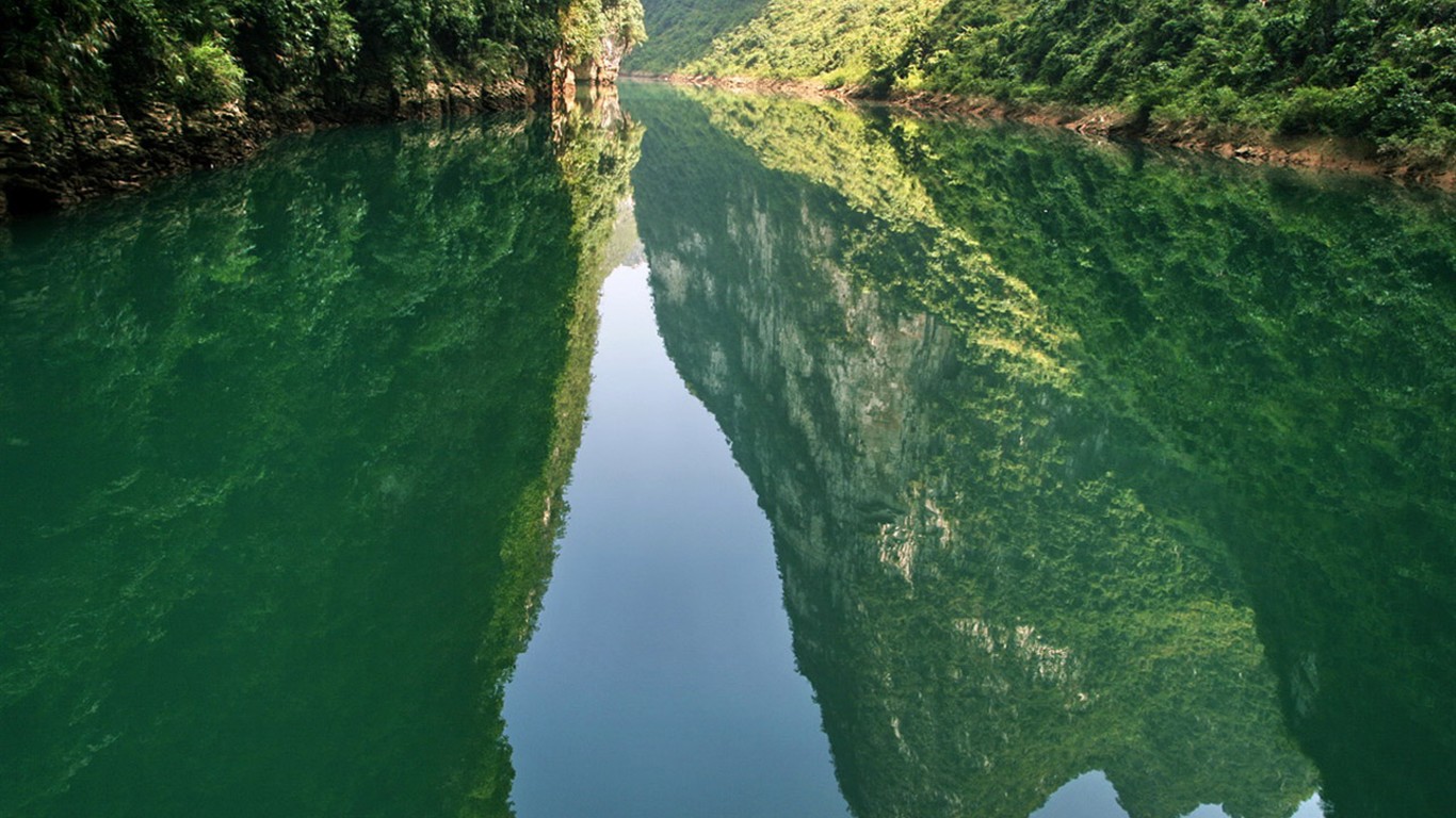 Hechi Small Three Gorges (Minghu Metasequoia works) #4 - 1366x768