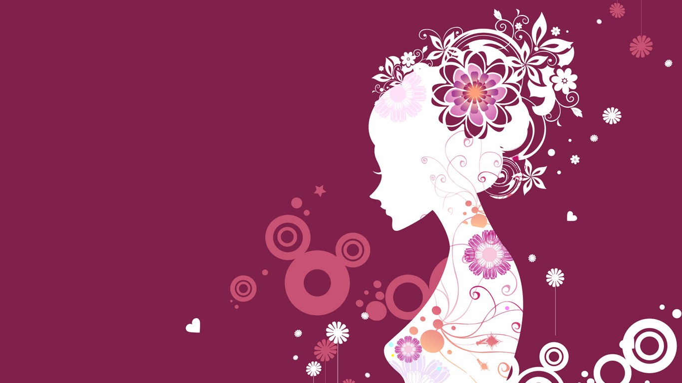 Vector Woman Tapete #34 - 1366x768