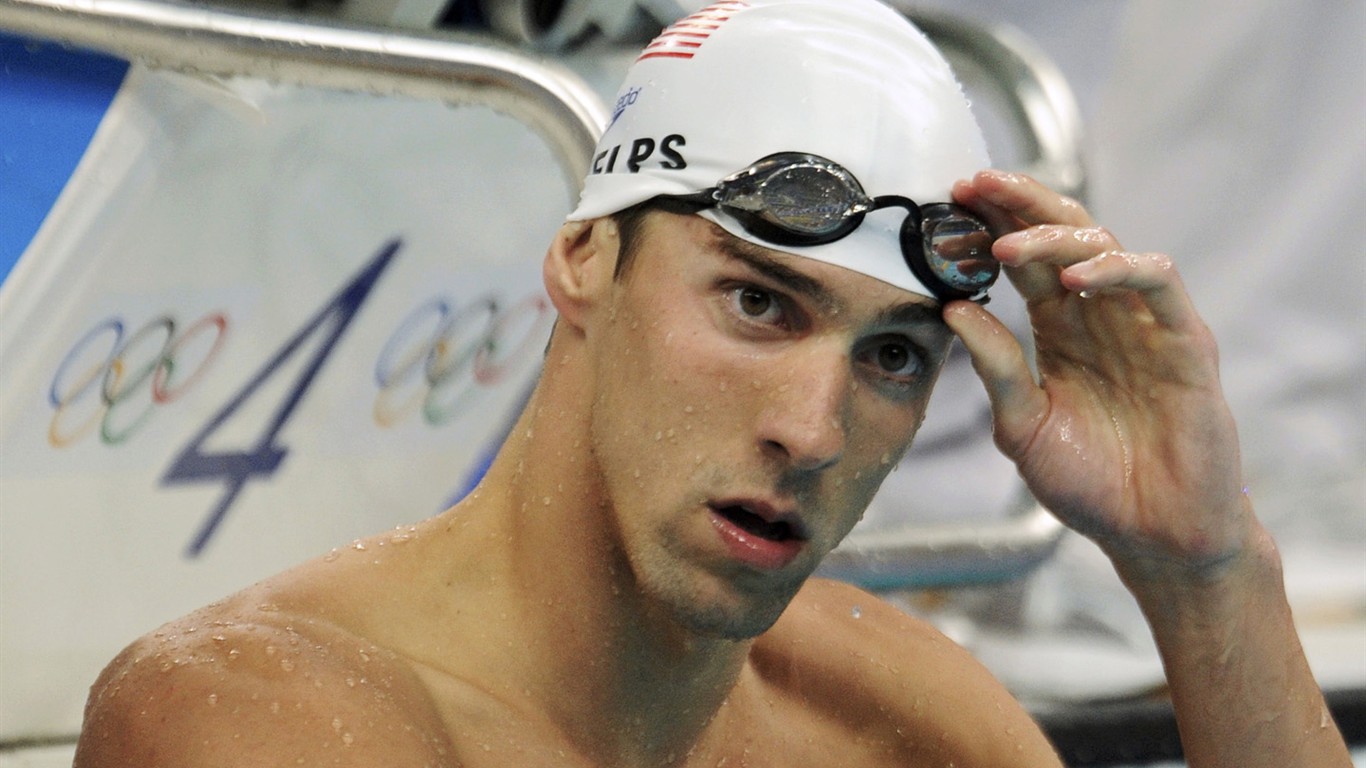 USA fliegende Fische Phelps Wallpaper #1 - 1366x768