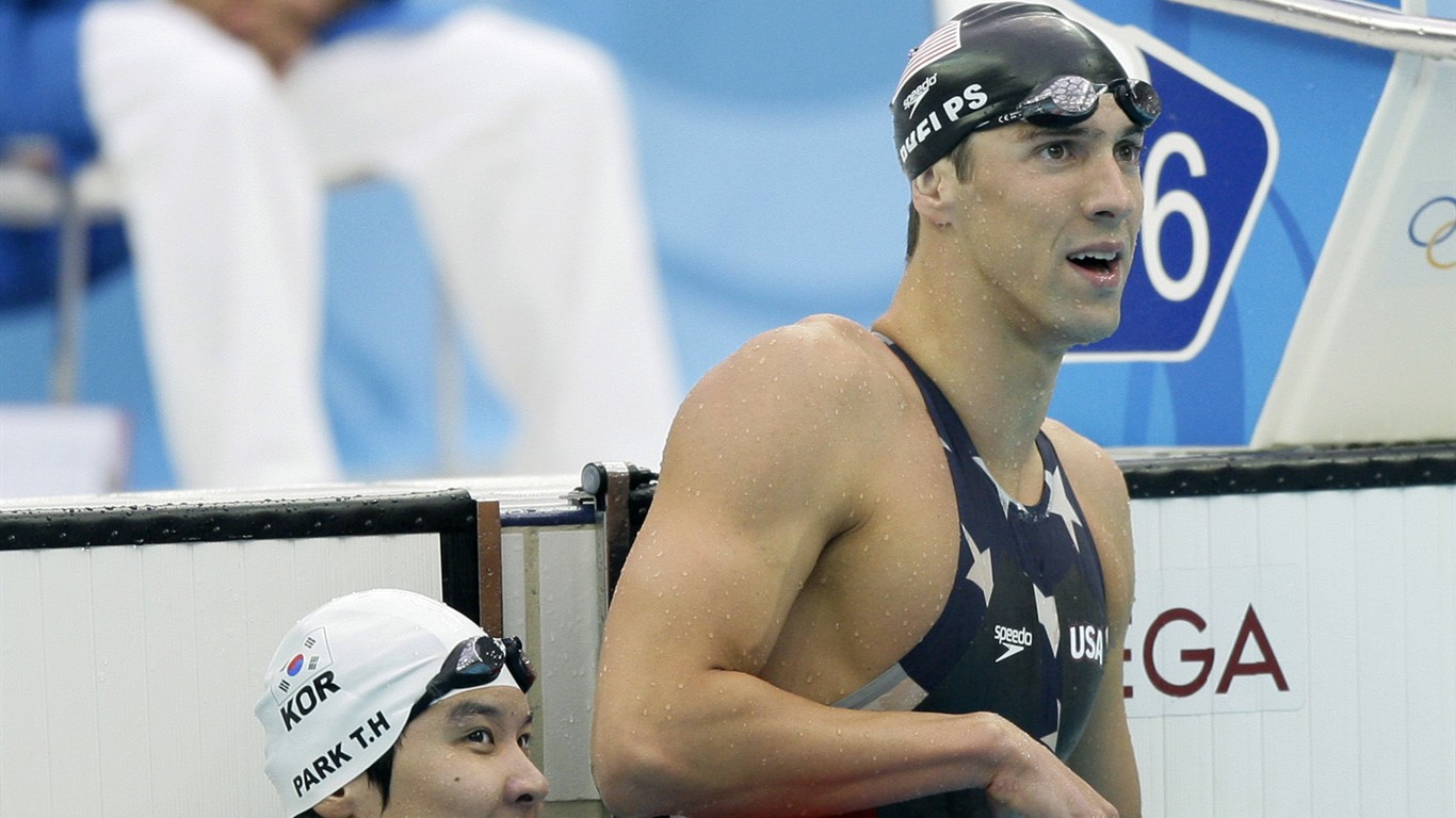 United States flying fish Phelps Wallpaper #3 - 1366x768