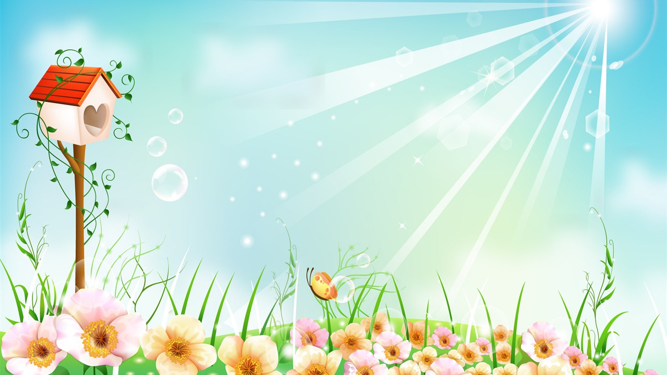 卡通夢幻風光壁紙 #13 - 1366x768