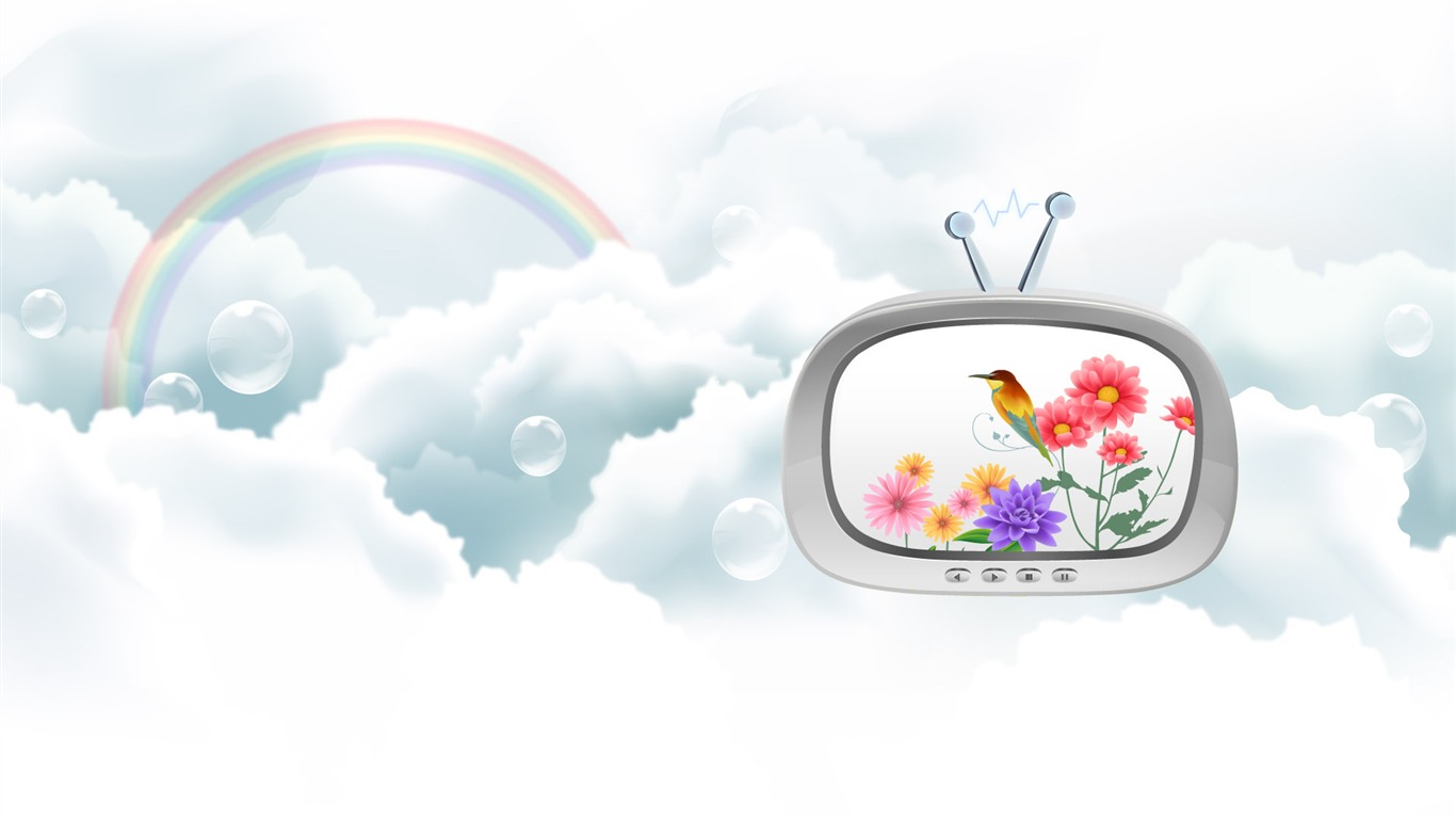 卡通夢幻風光壁紙 #17 - 1366x768
