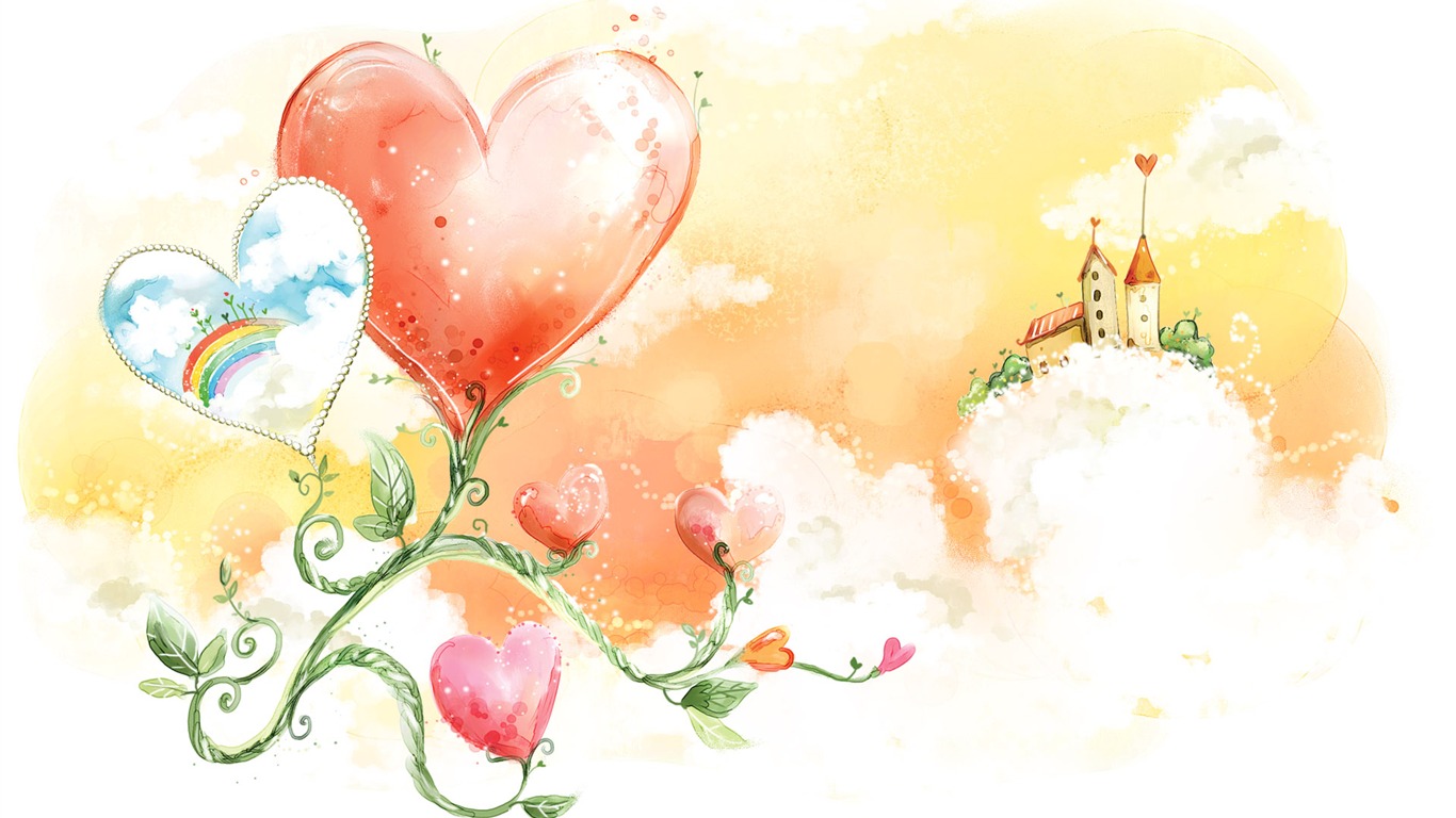 卡通夢幻風光壁紙 #36 - 1366x768