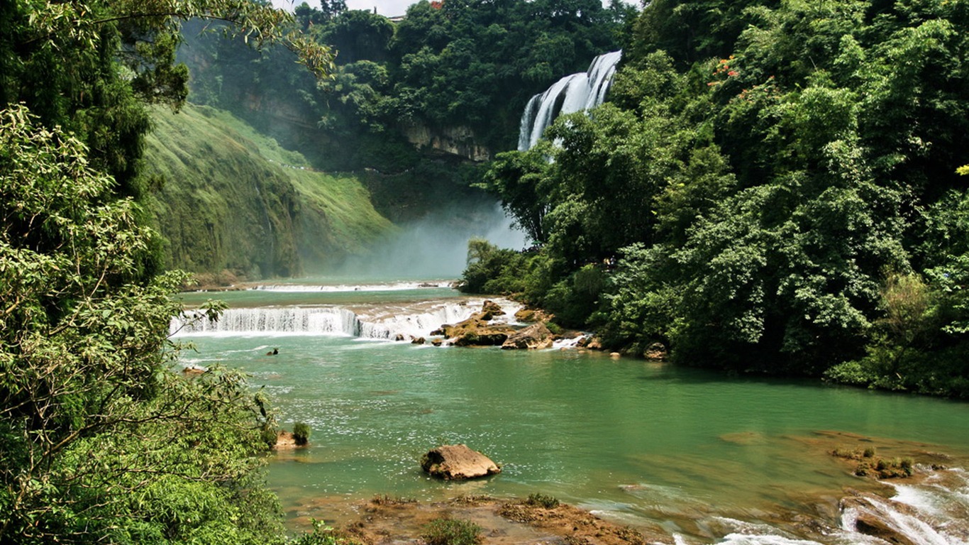 Huangguoshu Falls (Minghu obras Metasequoia) #10 - 1366x768