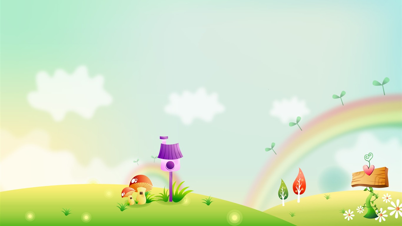 kreslený Tapety Fantasy Krajina #3 - 1366x768