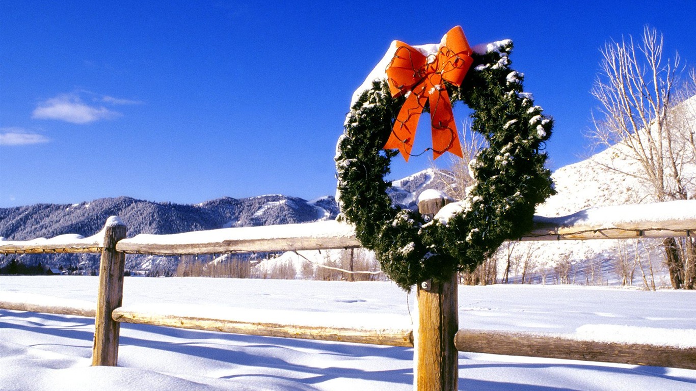 Fond d'écran de Noël série aménagement paysager (2) #18 - 1366x768