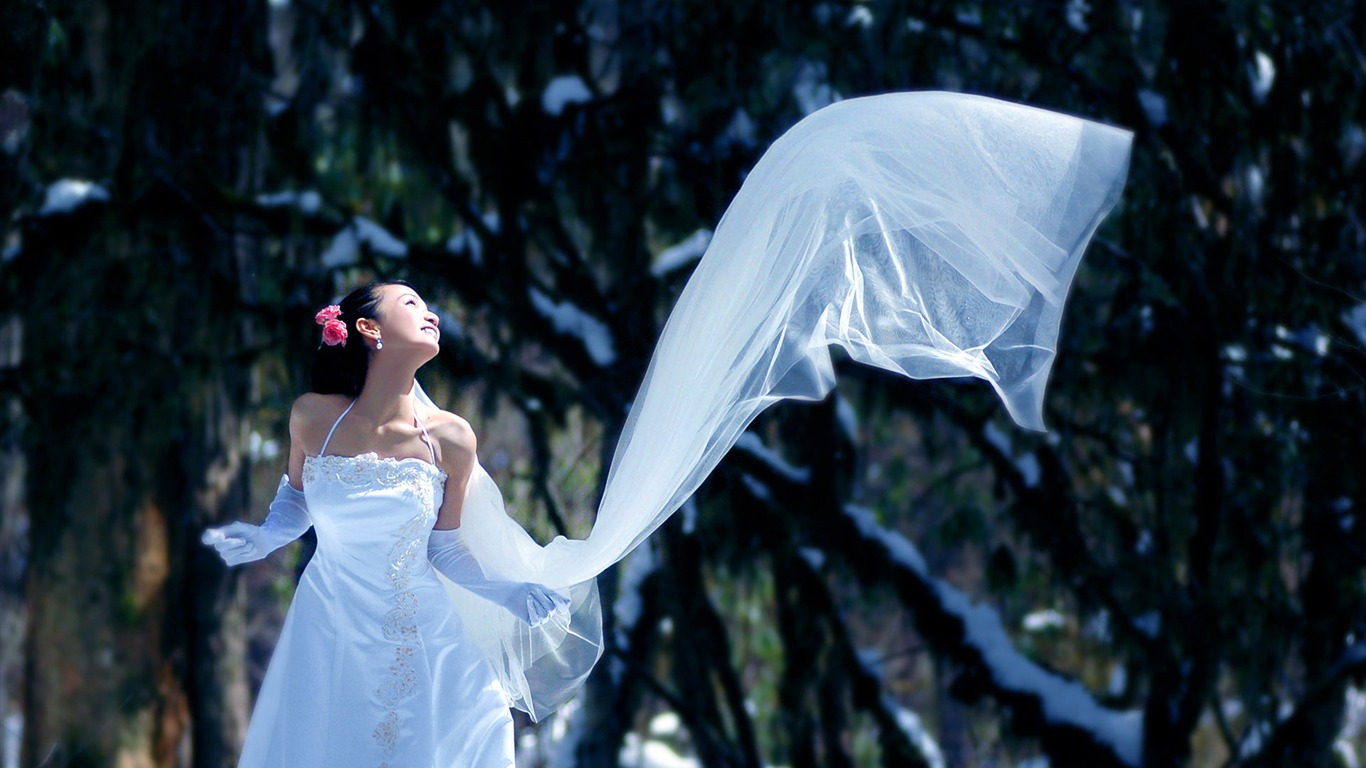 Schöne Hochzeit Braut #6 - 1366x768