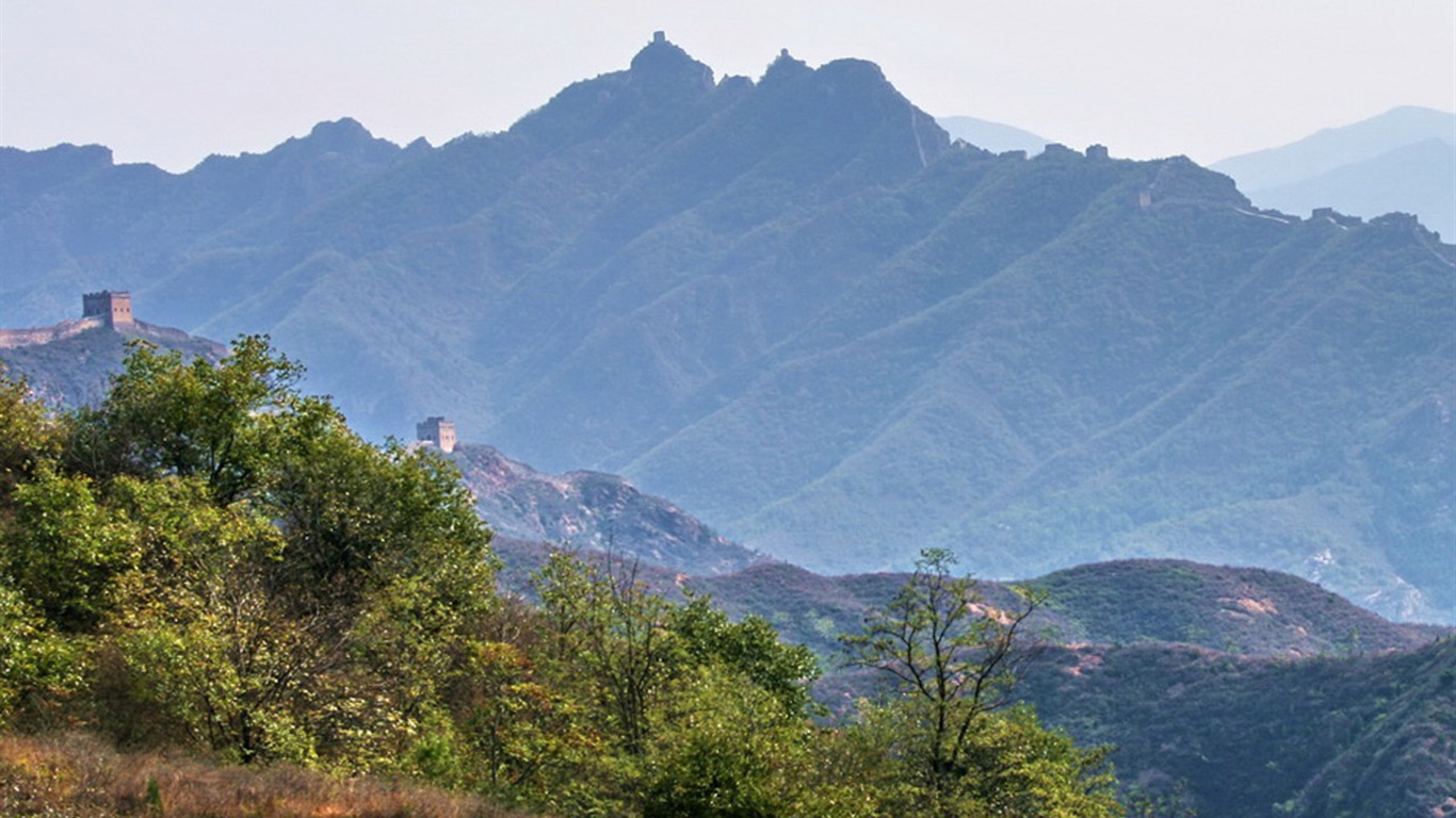 金山、万里の長城(潭メタセコイアの作品) #11 - 1366x768