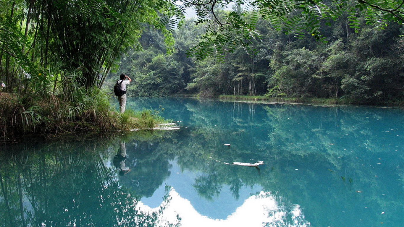 天下美景- 荔波樟江(明湖水杉作品) #2 - 1366x768