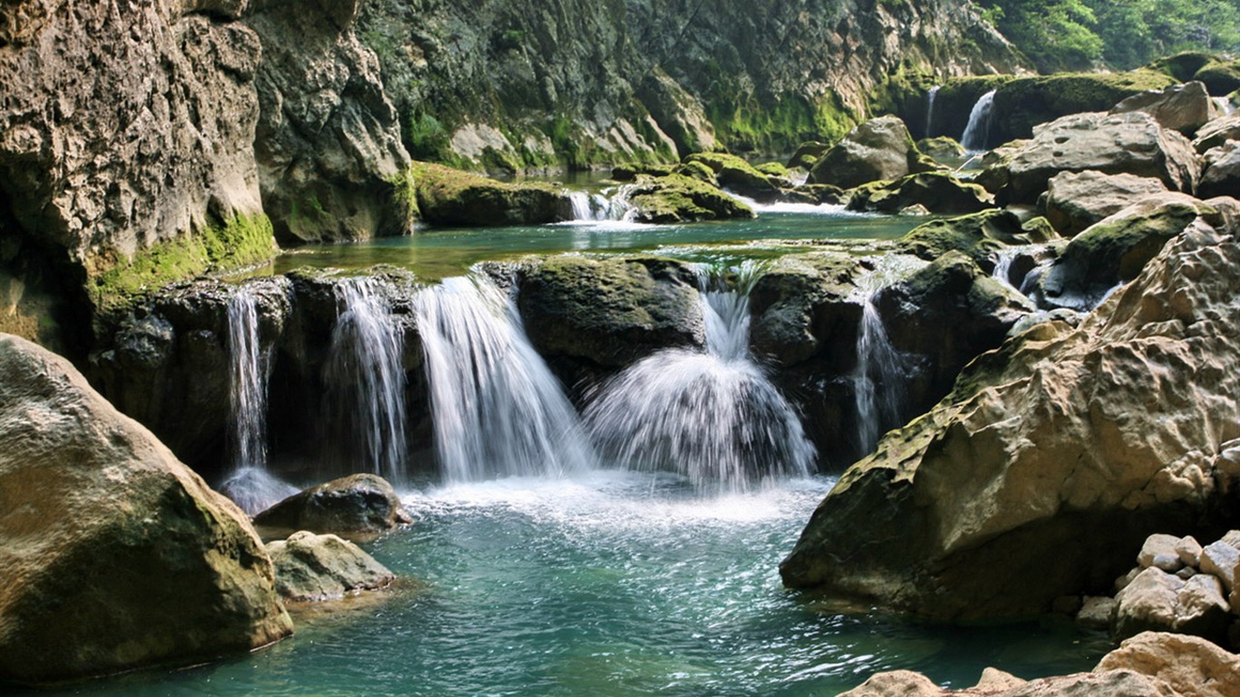 天下美景 - 荔波樟江 (明湖水杉作品)5 - 1366x768