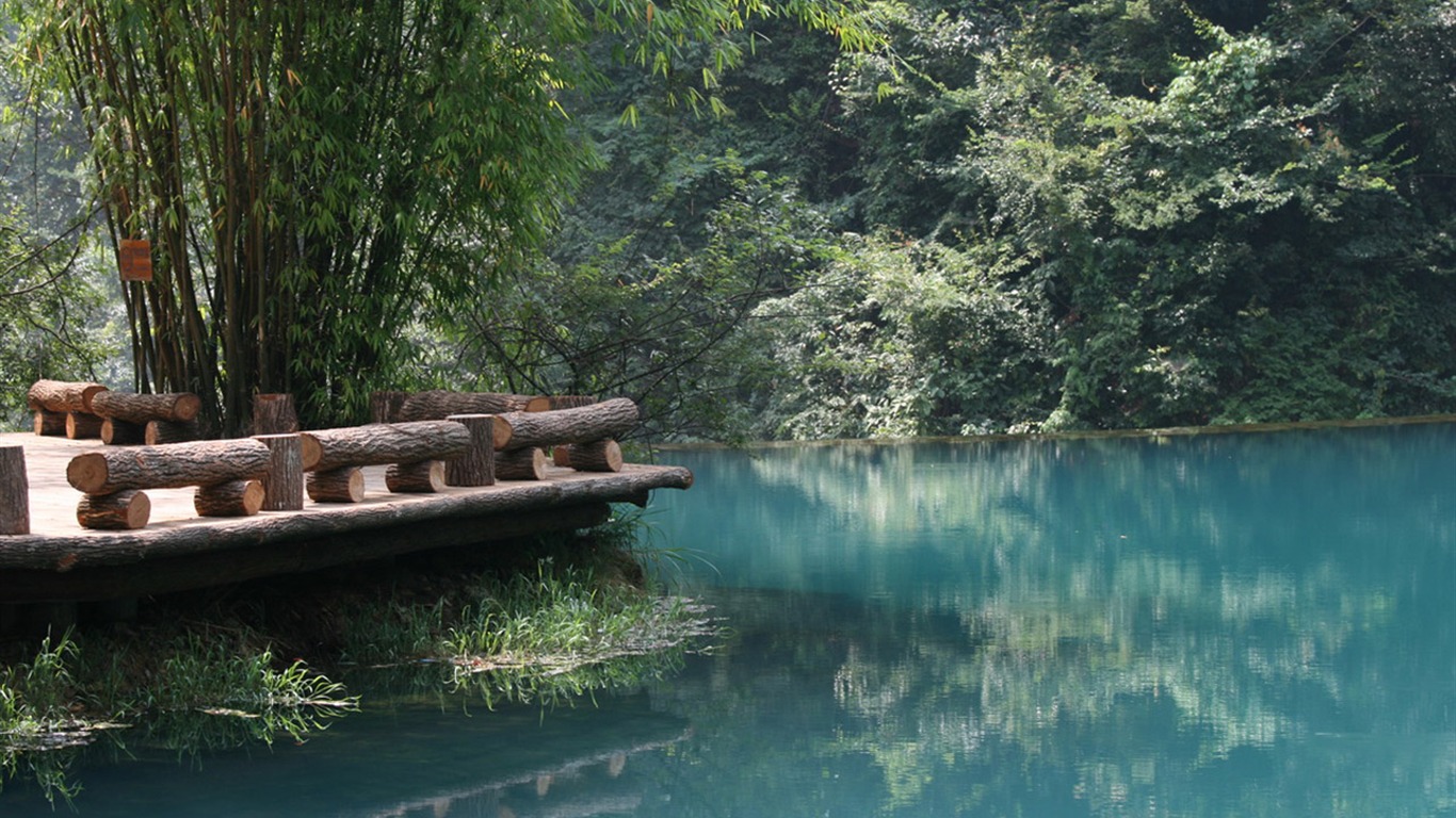 El mundo es hermoso - Libo Zhang Jiang (Minghu obras Metasequoia) #18 - 1366x768