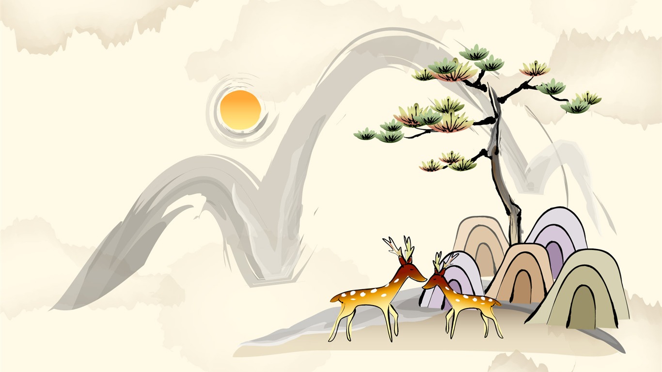 Vector Ink HD Wallpaper #2 - 1366x768