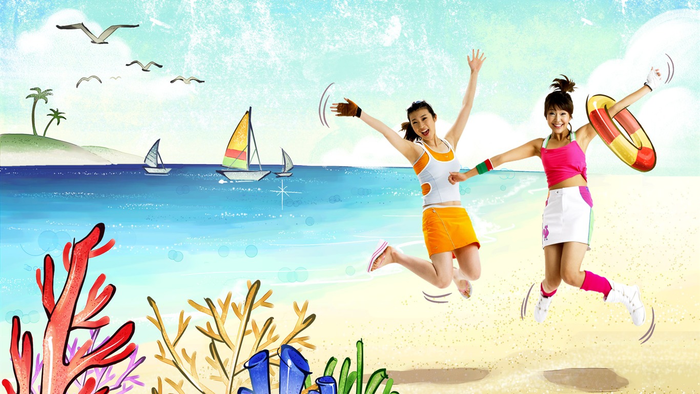 Synthetic characters wallpaper (1) #9 - 1366x768