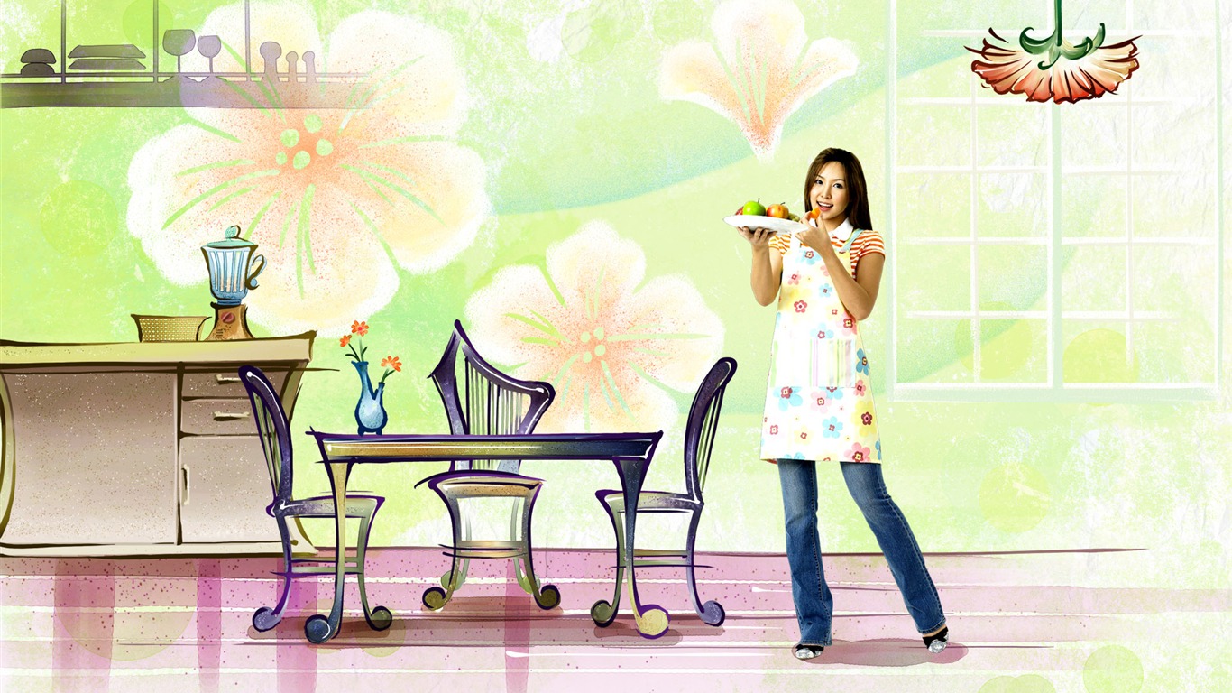 Syntetické znaky tapety (1) #14 - 1366x768