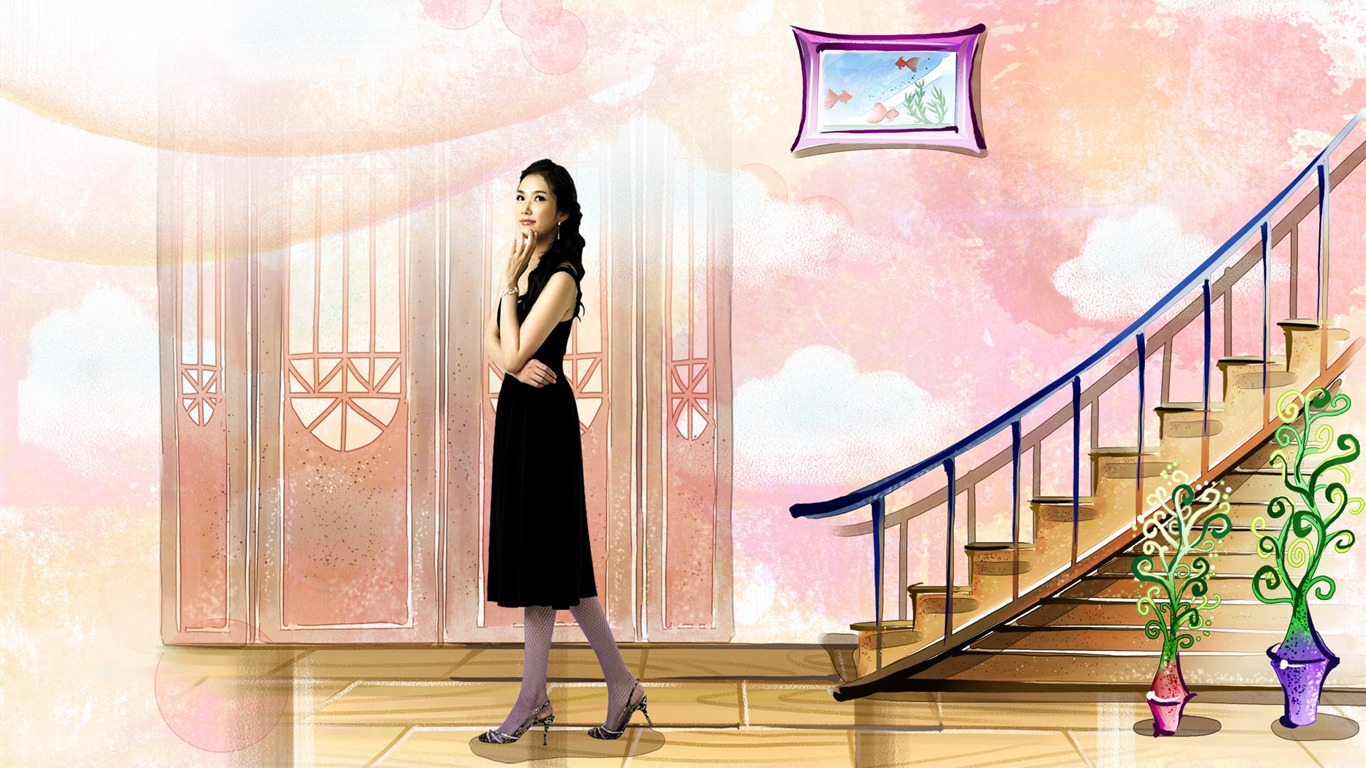 合成人物壁紙(一) #18 - 1366x768
