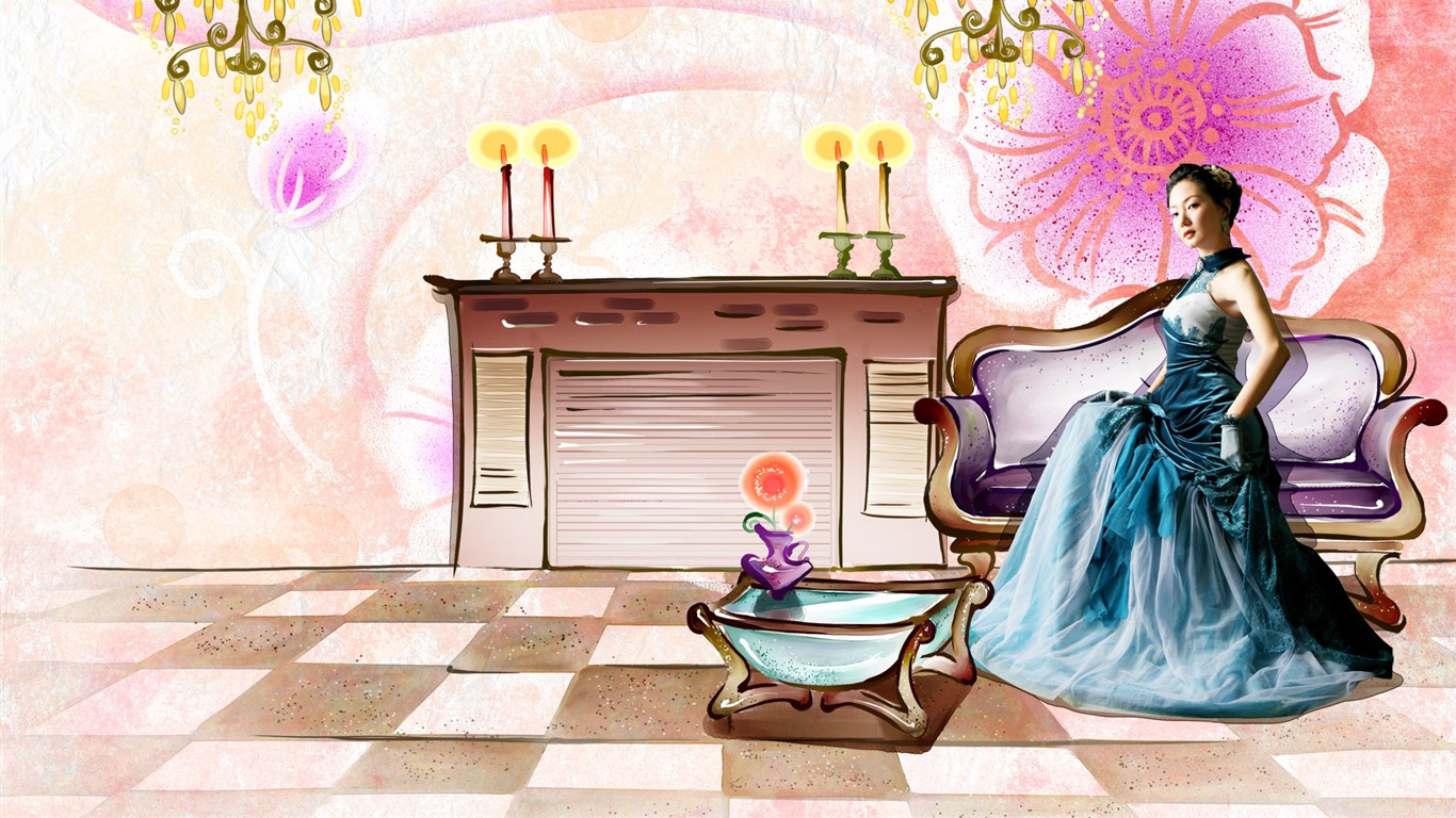 Syntetické znaky tapetu (2) #9 - 1366x768