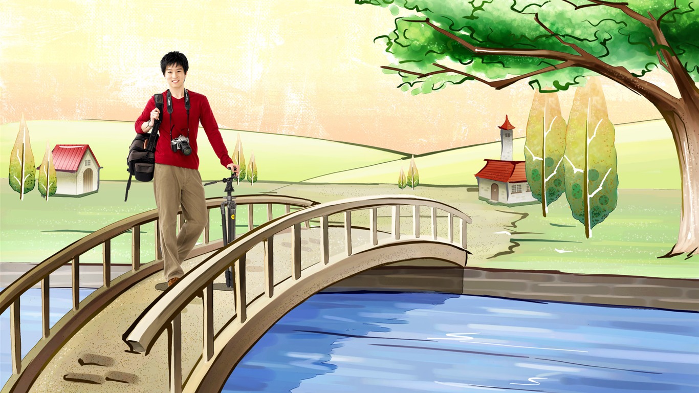 Syntetické znaky tapetu (2) #13 - 1366x768